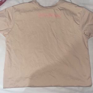 cream, small, graphic tee crew neck shirt